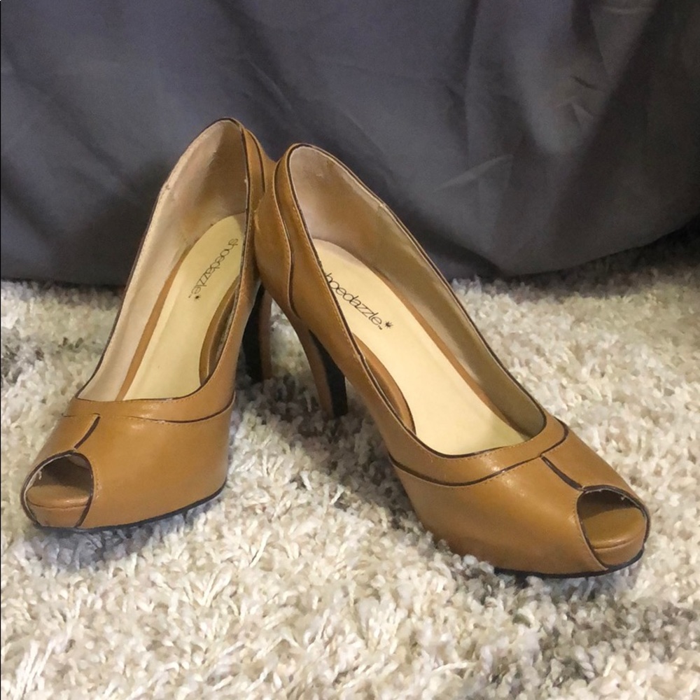 Peep-toe high heels